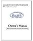 ABER HOT TUB MANUFACTURING LTD British Columbia, Canada. Owner s Manual. Read This Manual Before Proceeding With Installation