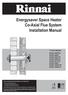 Energysaver Space Heater Co-Axial Flue System Installation Manual