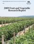 2009 Fruit and Vegetable Research Report