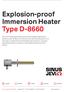 Explosion-proof Immersion Heater Type D-8660