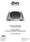 Evo Centric 20E Electric Commercial Cooktop. Operator s Manual Installation, Operation, and Maintenance. For Indoor Use Only