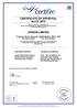 CERTIFICATE OF APPROVAL No CF 5075 EXIDOR LIMITED