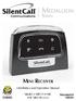 MINI RECEIVER. Installation and Operation Manual. Model # MR1214-MC 418 MHZ RECEIVER. Document #