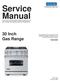 Service. Manual. 30 Inch Gas Range. Preferred Service VGCC530