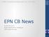 EPN CB News. Carine Bruyninx Royal Observatory of Belgium EPN Central Bureau. EUREF AC Workshop Meeting, Bern, Oct , 2015