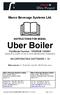 Marco Beverage Systems Ltd. INSTRUCTIONS FOR MODEL. Uber Boiler