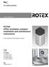 ROTEX HPSU monobloc compact Installation and maintenance instructions