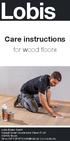Care instructions. for wood floors