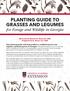 PLANTING GUIDE TO GRASSES AND LEGUMES