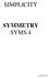 SIMPLICITY SYMMETRY SYMS.4 LVPB-SYMS.4