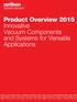 Product Overview 2015 Innovative Vacuum Components and Systems for Versatile Applications