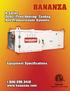 BANANZA. B-Series Direct-Fired Heating, Cooling And Pressurization Systems. Equipment Specifications