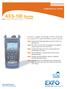 AXS-100 Series HANDHELD OTDR.   Telecom Test and Measurement