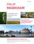 MARKHAM. City of. Comprehensive Zoning By-law Project. Task 15: Review & Assessment - Hazardous Lands and Greenway April 20, 2015