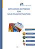 APPLICATION NOTEBOOK FOR SOLID PHASE EXTRACTION