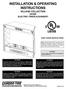 INSTALLATION & OPERATING INSTRUCTIONS VILLAGE COLLECTION QV26E ELECTRIC FIREPLACE/INSERT