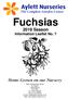 Fuchsias 2019 Season Information Leaflet No. 7 Home Grown on our Nursery