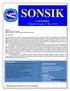 SONSIK. e-newsletter Volume 4, Issue 3, May 2014