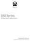 D60 Series. Director Collection. Installation Manual D68, D66, D64, D62DT/SUR, D62, D60DT, D60