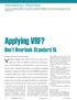 Applying VRF? Don t Overlook Standard 15