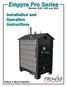 Empyre Pro Series. Installation and Operation Instructions. Models 100, 200 and 400. Phase II Wood Gasifier