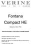 Fontana Compact HE. Model No. NHCL**RN HIGH EFFICIENCY LOG EFFECT ROOM HEATER