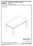 Need Help? DELABOLE DINING TABLE CALL: Assembly instructions IMPORTANT - RETAIN FOR FUTURE REFERENCE
