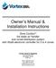Owner s Manual & Installation Instructions