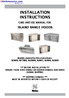 INSTALLATION INSTRUCTIONS CARE AND USE MANUAL FOR: ISLAND RANGE HOODS Models covered by this instructions: SU900, SUT900, SUE900, SU901, SU902, SU903