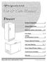 Warranty int Safety instructions First Steps Setting the Temperature Control Freezer Optional Features...