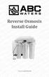 Reverse Osmosis Install Guide