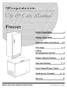 Warranty Safety instructions First Steps Setting the Temperature Control Freezer Optional Features...