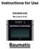 Instructions for Use BSCM45-ANZ. Microwave Oven