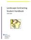 Landscape Contracting Student Handbook