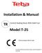 Installation & Manual. Model T-25