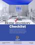 Home inventory. Checklist. DIFP Department of Insurance, Financial Institutions & Professional Registration