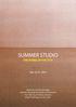 SUMMER STUDIO THE RURAL IN THE CITY