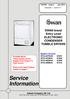 Service Information. SWAN brand Entry Level ELECTRONIC CONDENSER TUMBLE DRYERS