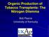 Organic Production of Tobacco Transplants: The. Nitrogen Dilemma