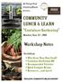 COMMUNITY LUNCH & LEARN. Workshop Notes. Container Gardening