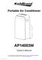 Portable Air Conditioner AP14003W. Owner s Manual