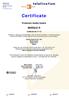 Certificate. Production Quality System MODULE D. Certificate No. P 112