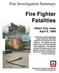 Fire Fighter Fatalities
