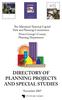 DIRECTORY OF PLANNING PROJECTS AND SPECIAL STUDIES