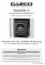 Stockton 5. Conventional Flue Coal Effect Stove. With Upgradeable Control Valve. Instructions for Use, Installation & Servicing