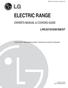 ELECTRIC RANGE OWNER'S MANUAL & COOKING GUIDE LRE30755SW/SB/ST. Website: