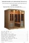 INFRARED WOODEN SAUNA ROOM INSTRUCTION MANUAL IG-540BX/B400-X. Important: Please record your serial number here