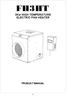 FH3HT. 3Kw HIGH TEMPERATURE ELECTRIC FAN HEATER PRODUCT MANUAL
