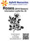 Roses (2019 Season) Information Leaflet No. 20