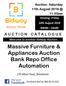 Massive Furniture & Appliances Auction Bank Repo Office Automation